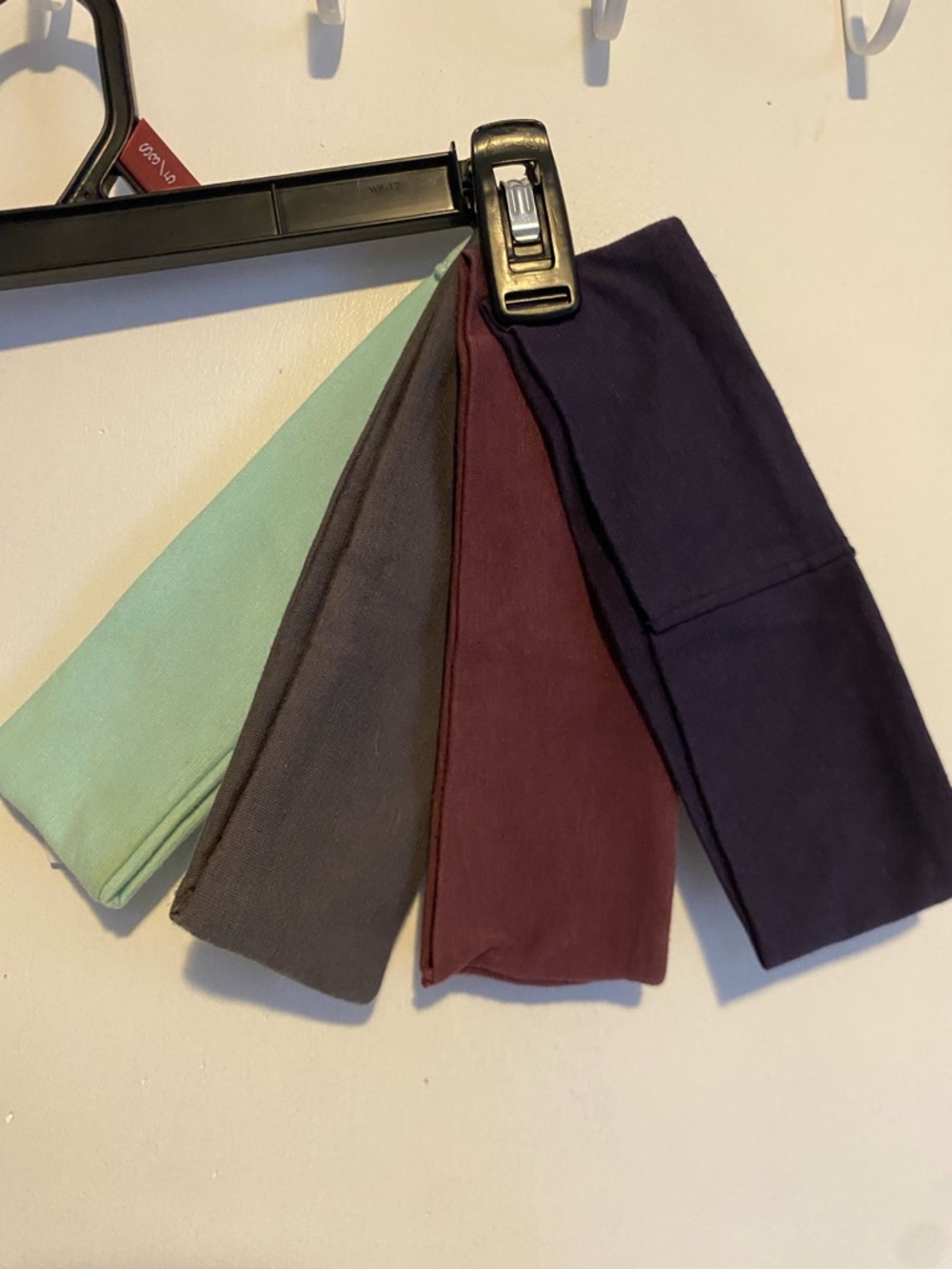 Set of 4 Stretchy Headbands - Mint, Gray, Burgundy, Navy